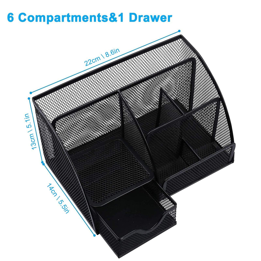 Multi-Use Desk Tidy & Pen Holder with 6 storage